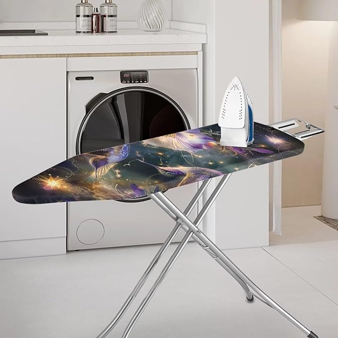 Glitter Hummingbird Ironing Board Cover and Pad 15x54 Standard Size Ironing
