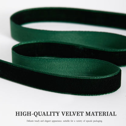 YANGTE 4 Colors Velvet Ribbon Set, 3/8" x 40Yard Premium Christmas Velvet Ribbon for Gift Wrapping, Christmas Tree Ornaments Handmade Crafts Bow Making（Red,Green,White,Brown）