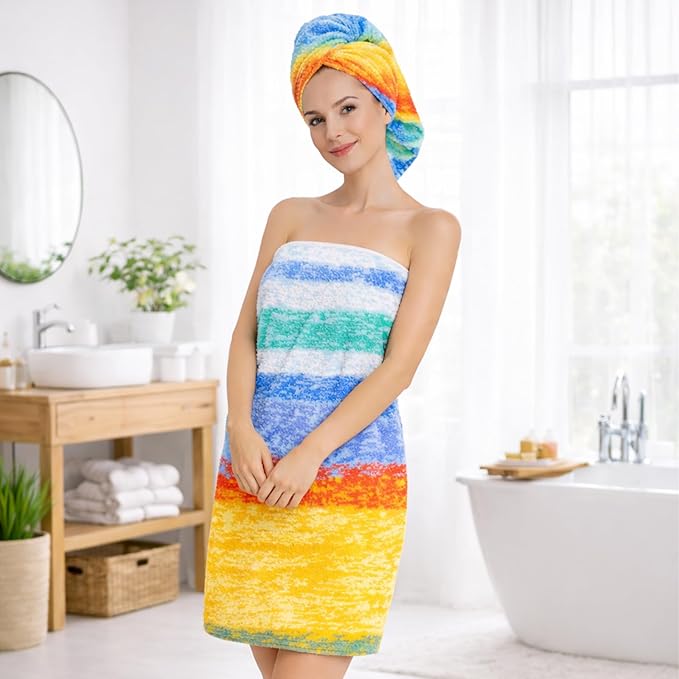 SEMAXE 12-Piece Family Bathroom Towel Set
