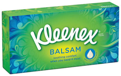 Kleenex Balsam 3 Ply Facial Tissues Superior Soothing Balm Care, 384 Count, Pack of 6, COST270680(Packaging May Vary)