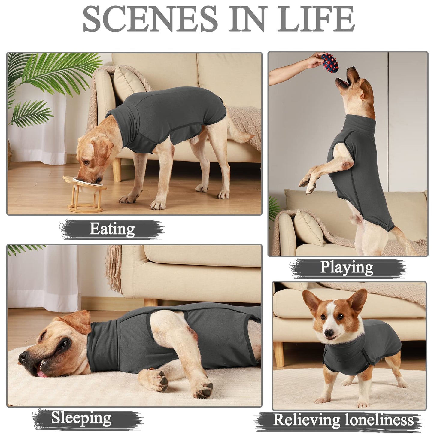 Hjyokuso Dog Jumper Fleece Vest Sweater, Warm & Lightweight Pullover Pajama Coat, Autumn Winter Cold Weather Puppy Clothes Jacket for Small Medium Large Dogs (Black 3XL)