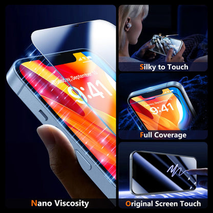UniqueMe for iPhone 16 Pro Screen Protector - [Military Grade Shatterproof & 9H+ Hardness] Screen Protector 16 Pro Tempered Glass Full Coverage Protection, Easy Installation, 2 Packs