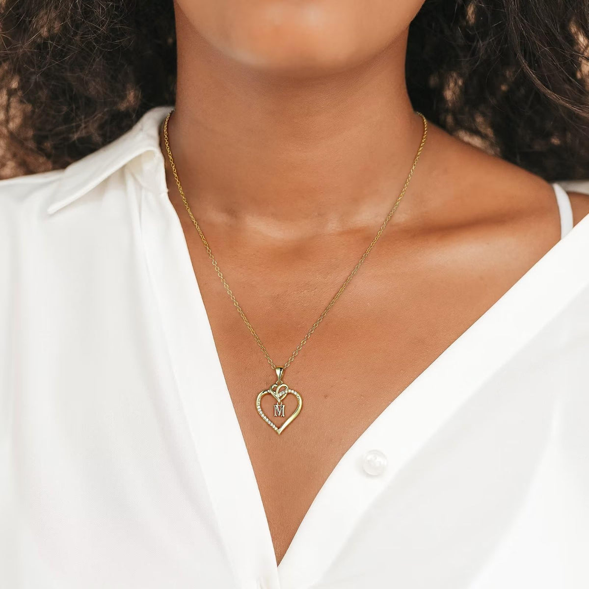 STORUP Mothers Day Gifts - Heart Initial Necklaces for Women, Initial A Pendant Dainty Heart Necklace Jewelry for Women Birthday Gift Mothers Day Gifts for Mom Wife Her Grandma
