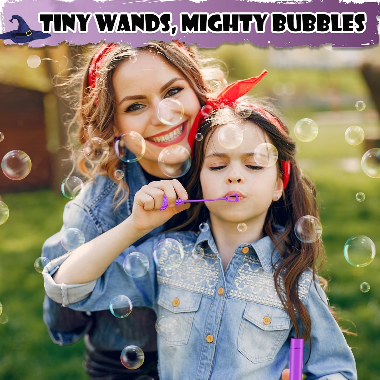Halloween Treats Non Candy for Toddlers 20 PCS, Mini Bubble Wands Prizes Toys Gifts Bags for Kids, Small Halloween Birthday Classroom Party Basket Goody Bag Stuffer Trinkets Stuff for Boys Girls