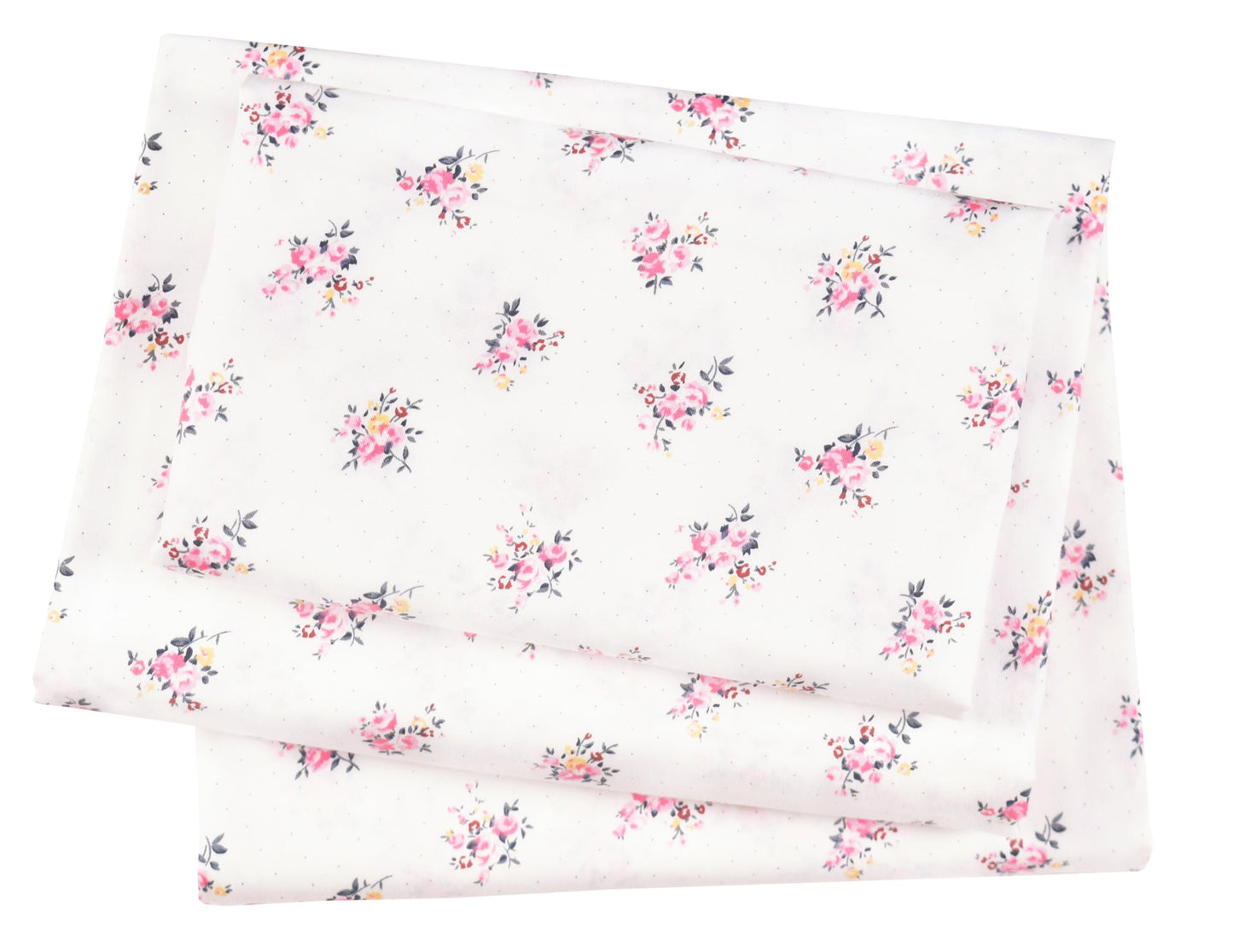 J-pinno Little Rose Flower Red Cute Adorable Twin Sheet Set for Kids Girls Teens Children,100% Cotton, Flat Sheet + Fitted Sheet + Pillowcase Bedding Decoration Gift Set (Rose, Twin)