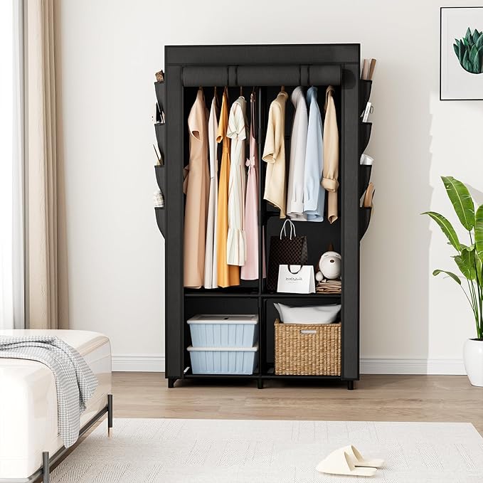 Portable Closet for Hanging Clothes, Portable Wardrobe Closet