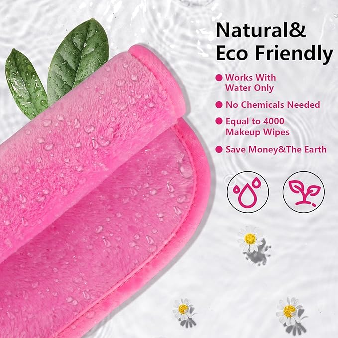 Orighty Makeup Remover Cloths Pack of 4, Reusable Microfiber Facial Cleansing