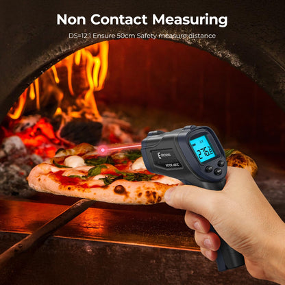 ERICKHILL Infrared Thermometer -50℃~600℃ Compact Size Non-Contact Laser Thermometer Gun LCD Backlit Digital Display Adjustable Emissivity - for Vehicle Repair/Cooking/BBQ/Freezer/Food, Black Blue