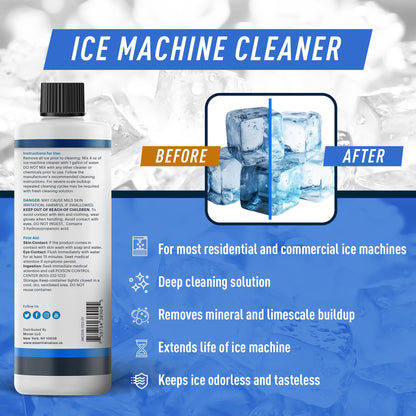 Ice Machine Cleaner 473ml, Nickel Safe Descaler | Ice Maker Machine Descaling Liquid Compatible with Whirlpool 4396808, Manitowac, Ice-O-Matic, Scotsman, Follett etc