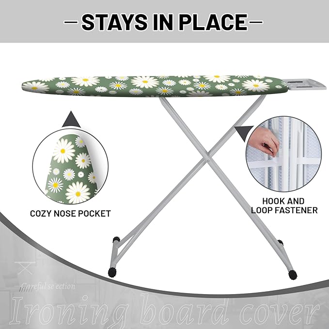 Extra Thick Ironing Board Cover and Pad, 15x54 Ironing Board Cover, Resist