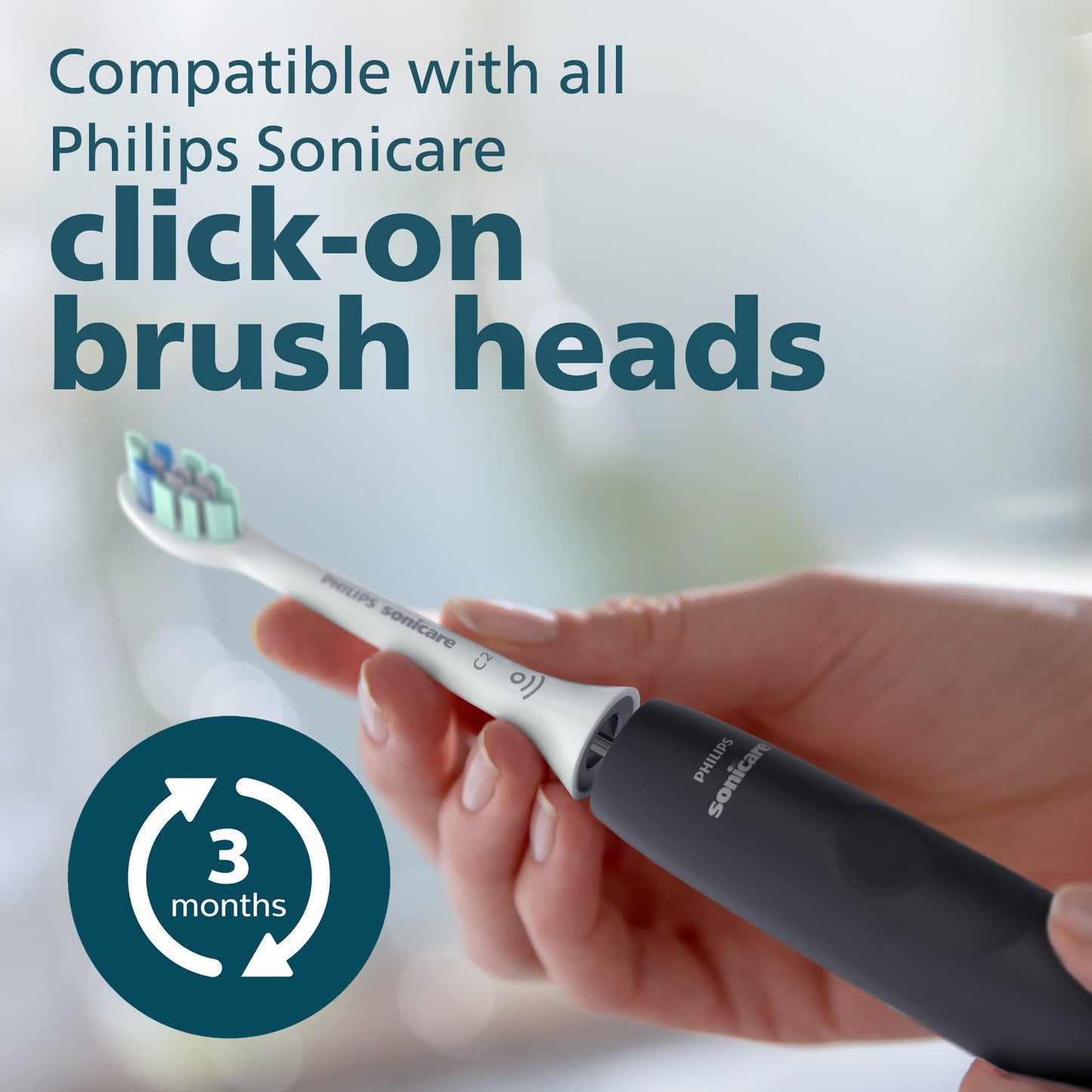 Philips Sonicare 4100 Rechargeable Electric Toothbrush, with Pressure Sensor, 2 Intensity Settings, SmarTimer and QuadPacer, 14-Day Battery Life, Deep Pink, Model HX3681/26