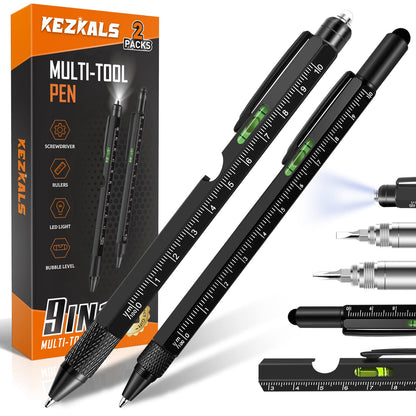 KEZKALS Fathers Day Mens Gifts for Husband Dad, 9 in 1 Multitool Pen Set Gifts for Men, Fathers Day Gift from Daughter Wife, Dad Gifts for Fathers Day, Anniversary Birthday Gifts for Men, Cool Gadgets