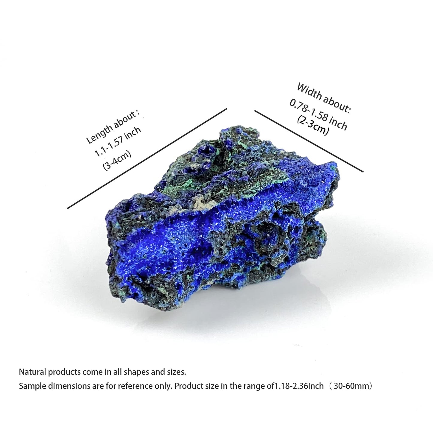 Natural Azurite Seven Chakra Reiki Malachite Mineral Specimen (30-50mm)