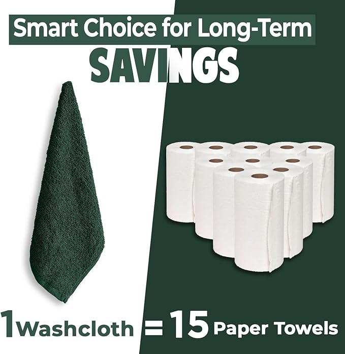 DAN RIVER 12 Pack Wash Cloths for Showering