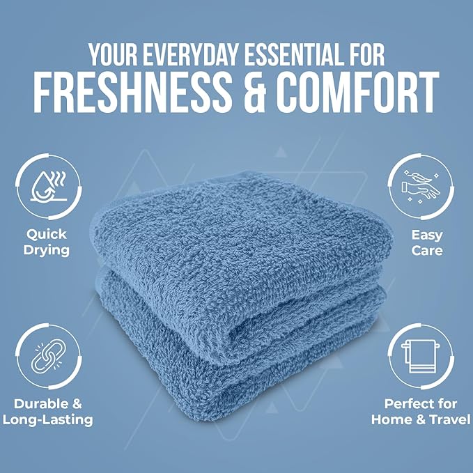 DAN RIVER 24 Pack Wash Cloths for Showering