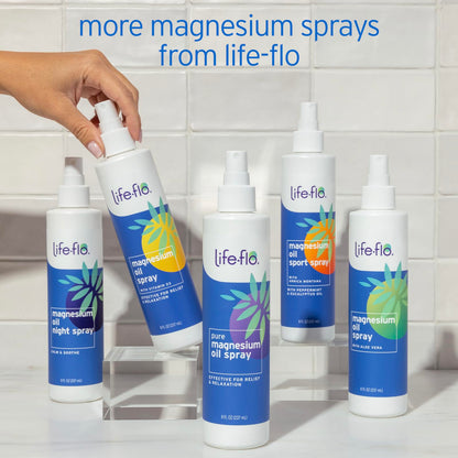 Life-Flo Pure Magnesium Oil | 100% Pure Magnesium Chloride Spray from Ancient Zechstein Seabed | for Relaxing & Rejuvenating Muscles & Joints | 8oz