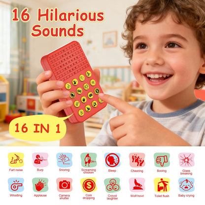 GEERAY Sound Effects Machine, 16 Hilarious Sounds, Include Fart, Applause, Laughter and More, Pocket Sized Funny Noise Maker Toys for Boys Ages 8-13, Cool Gadgets Gag Gifts for Kids Teens Boys Girls