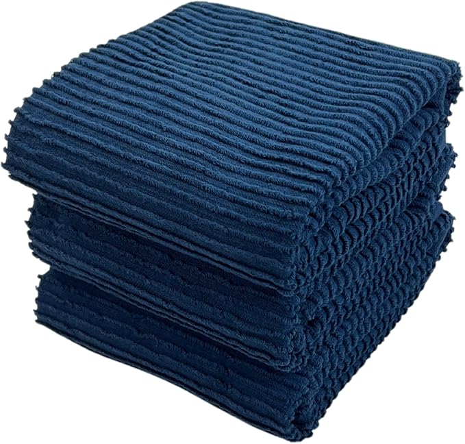 Serafina Home Royal Nautical Blue Kitchen Hand Dish Towels: Oversized 28" x 18"