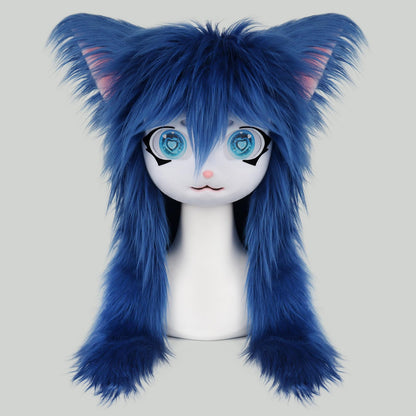 SMILETERNIT Animal Head Cat Fursuit Cut Mask Halloween Masquerade Costume Props
