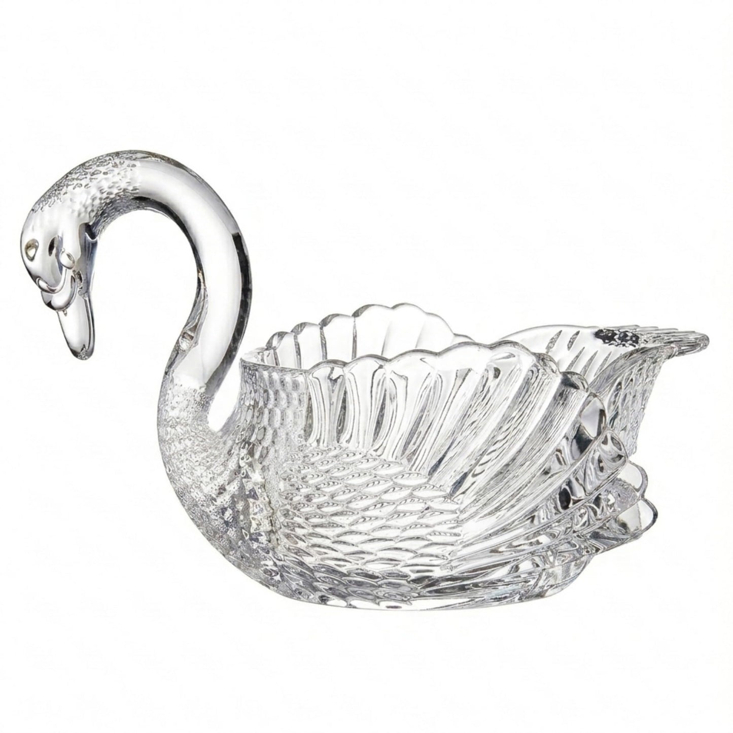 Godinger Swan Centerpiece Bowl Crystal Giftware
