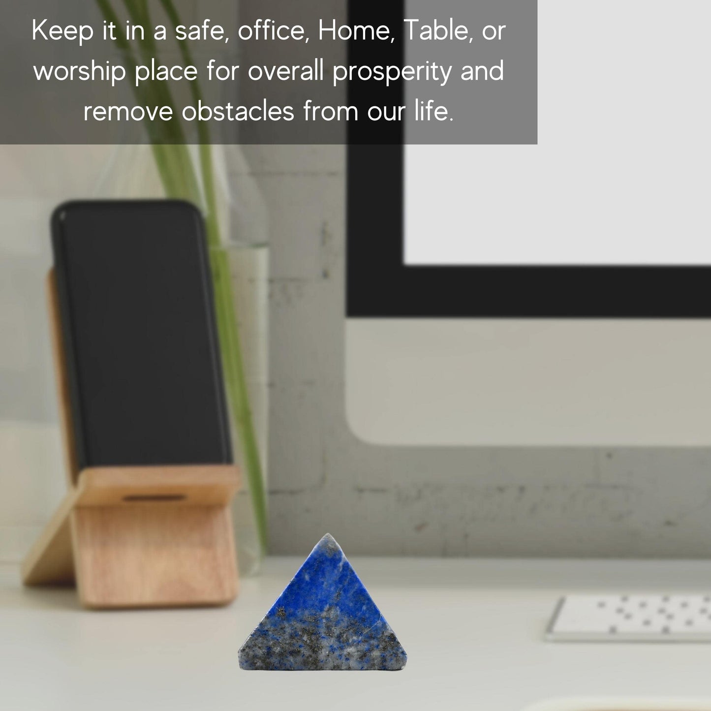 Amazing Gemstone Lapis Lazuli Pyramid Crystal Healing Stones - 1" Great Pyramid Figurine of Natural Stone Pyramid for Meditation, Reiki, Chakra Balancing and Crystal Pyramids Grid