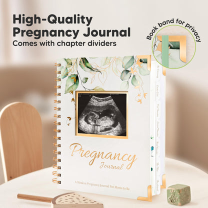 Pregnancy Journal for First Time Moms Gifts - 90 Pages Hardcover Pregnancy Memory Book, Beautiful & Cute Baby Book Keepsake, Ultrasound Baby Scrapbook, New Mom Gifts for Mother's Day (Alpine)