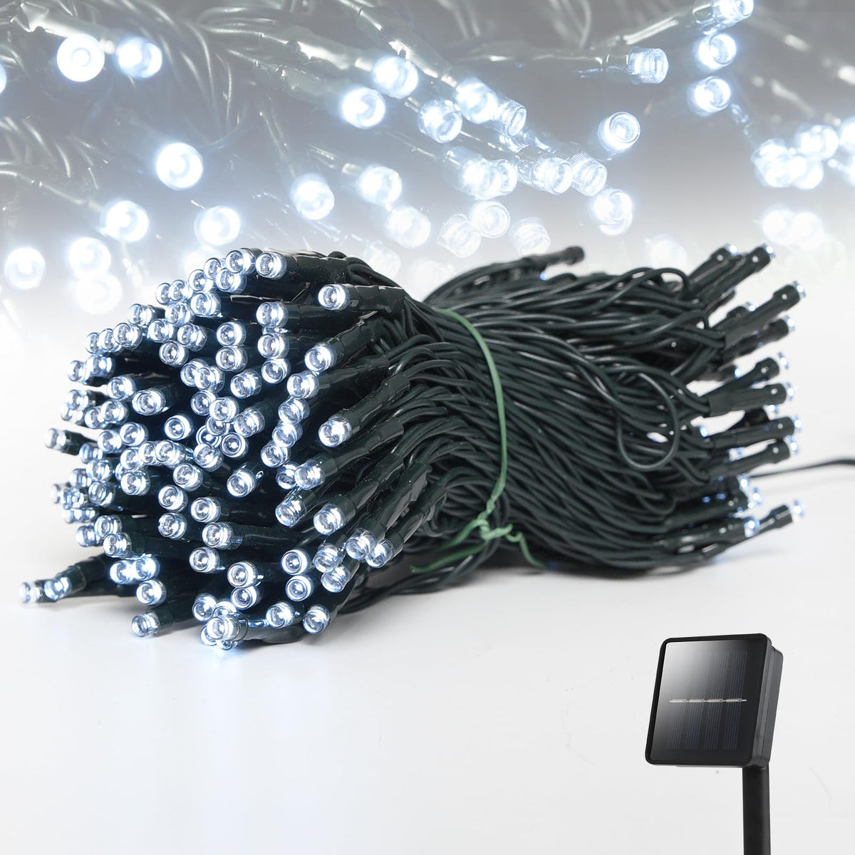 Dailyart Solar String Lights Outdoor, 82ft Cool White Solar String Lights 200 Led Solar Fairy Lights for Outside Waterproof 8 Lighting Mode Solar Lights for Outside,Garden,Courtyards,Trees