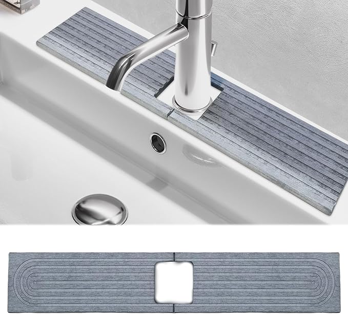 Faucet Mat for Kitchen Sink, Stone Faucet Mat for Kitchen Sink Tray
