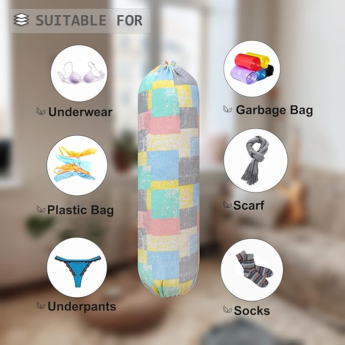 Plastic Bag Holder, Wall Mount Plastic Bag Organizer, Shopping Bags Carrier
