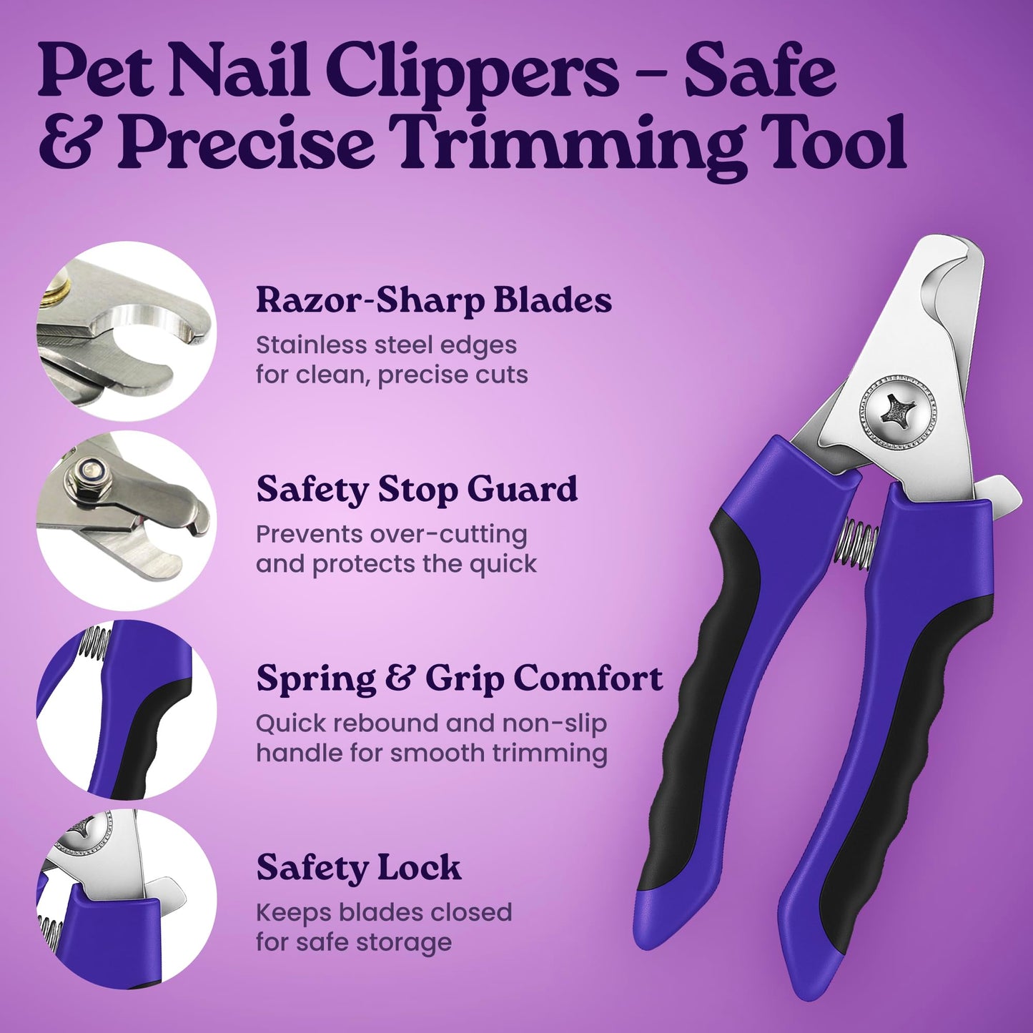 Cat Care Grooming Kit 6 in 1, Include: Nail Clipper, Brush for Shedding, Wand Toy, Interactive Ball Toy, Bath Brush, Ear Cleaner Finger Wipes (30ct.), Cat Grooming Supplies