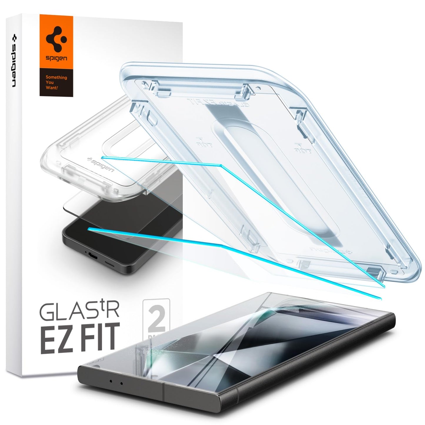 Spigen Tempered Glass Screen Protector [GlasTR EZ Fit] designed for Galaxy S25 Plus | Galaxy S24 Plus [Case Friendly] - 2 Pack