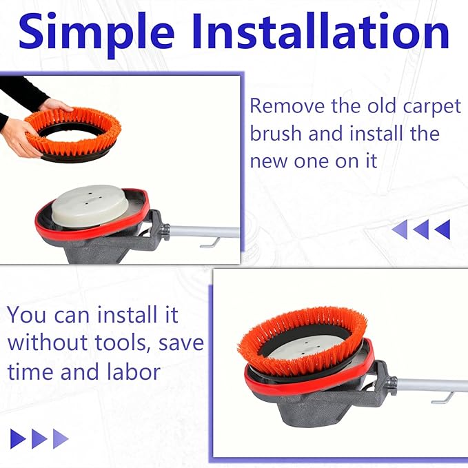 237047 Orange Commercial Tile and Resilient Floor Scrub Brush Replacement