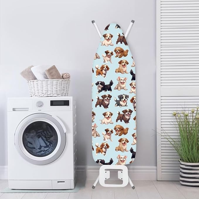 Sprowallow Cute Dogs Ironing Board Cover and Pad 15x54 Inch Thick Padding