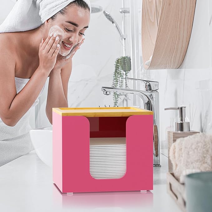 VITVITI Disposable Face Towel Holder Box, Acrylic Facial Towel Container