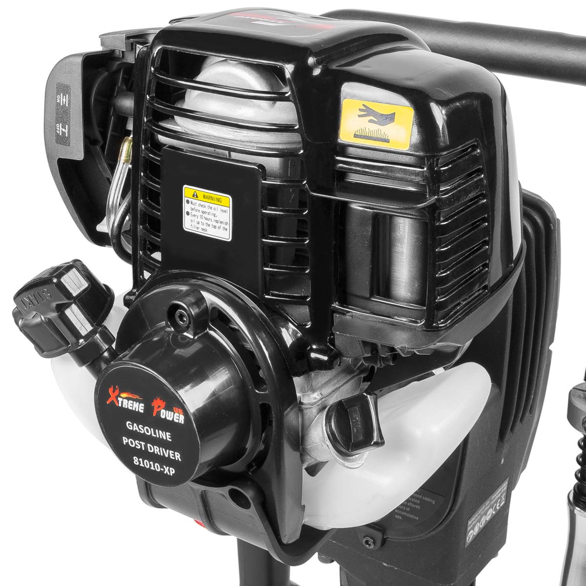 XtremepowerUS 38CC Gas Powered T Post Driver 4-Stroke Pile Driver Hammer Fence Post Driver Piledriver Gasoline Powered T-Post Driver Gas Post Driver