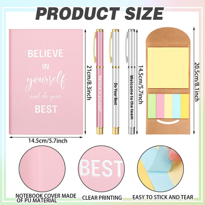 Teenyyou 7 Pcs New Employee Welcome to The Team Gift Set for Him or Her Welcome to The Team Gift Box Holiday Gifts Include 20oz Tumbler Notebook Pens and Sticky Note for New Employee Worker(Pink)