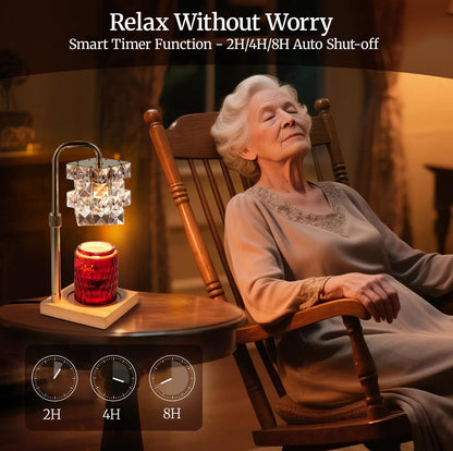 Alpharan Candle Warmer Lamp with Timer - Electric Wax Warmer for Home Desk Decor, Birthday Gifts for Women Mom Men, House Warming Gifts New Home Kitchen Office Dorm