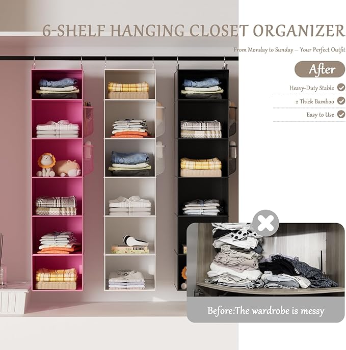 VERONLY Hanging Closet Organizer and Storage