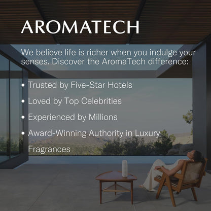 AromaTech White Tea Aroma Essential Oil Blend: Luxury Hotel Inspired Aromatherapy with White Tea, Orange & Palo Santo for Ultrasonic Diffusers & Nebulizers - 0.3 fl oz, 10 mL