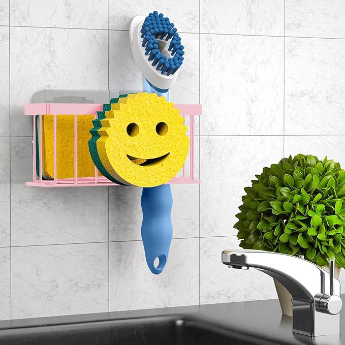 Sponge Holder Smiley Face, Sink Caddy, Sink Organizer