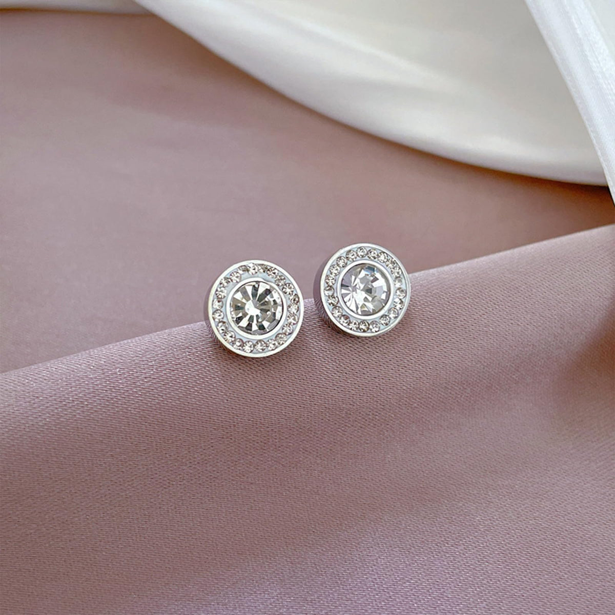 Lymphatic Earrings for Women Halolux Lymphvity Germanium Therapy Earrings Lymphatic Drainage Earring Lymph Detox Earring Cute CZ Stud (Silver)