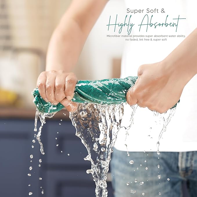 Utopia Towels - Microfiber Kitchen Towels, Super Absorbent 18 x 26 Inches