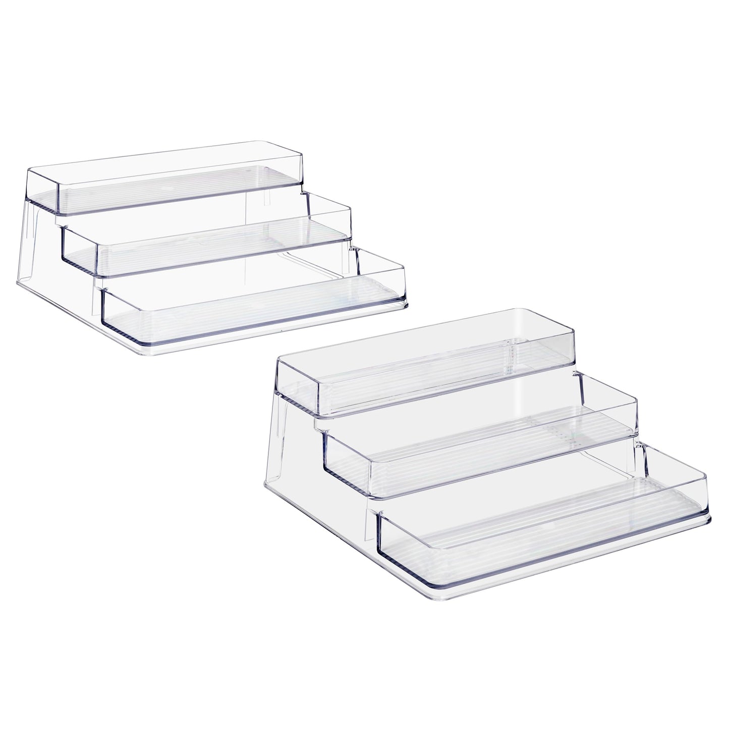 Sorbus Premium 3-Tier Spice Rack Organizer - Acrylic Spice Organization for Cabinet, Multipurpose Shelf - Durable Spice Organizer for Kitchen, Pantry, Room, Office & Countertop - 2 Pack