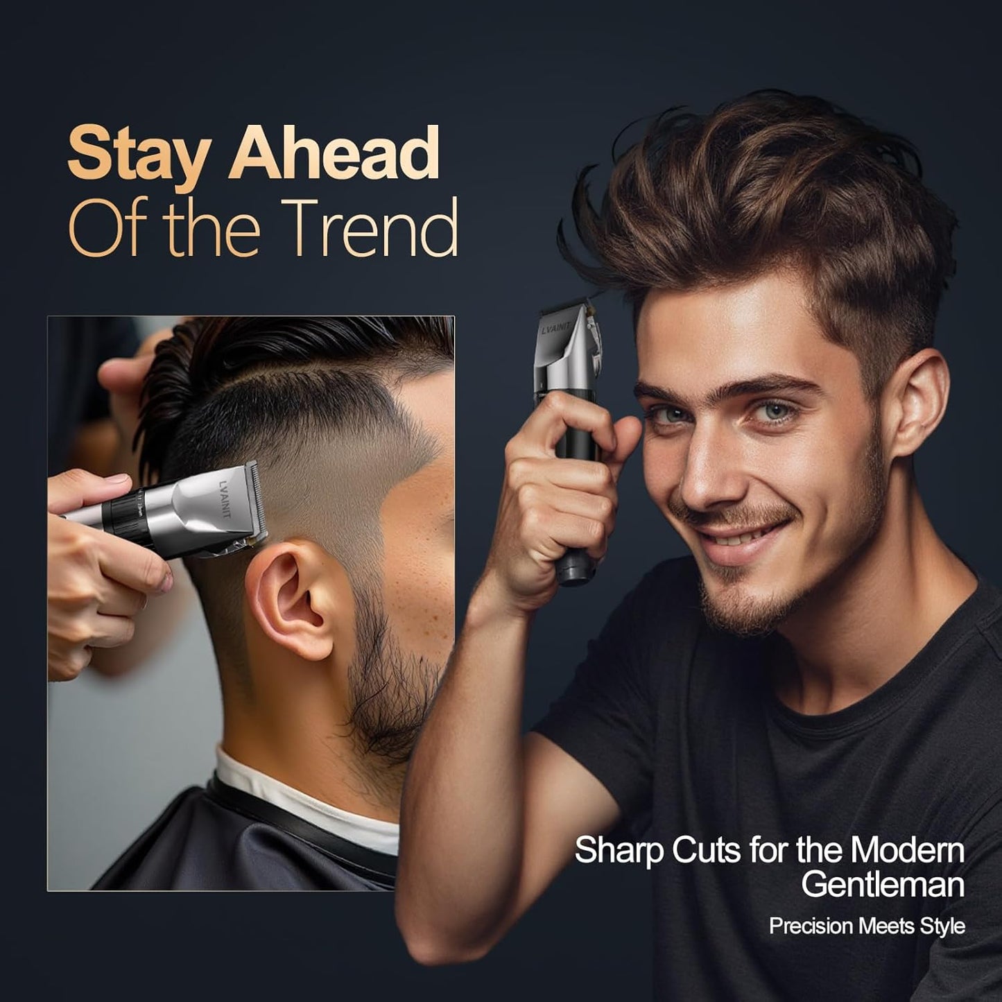 Hair Clippers for Men, Cordless LCD Rechargeable Hair Trimmer Beard Trimmer for Men, Men's Grooming Kit for Hair, Face, Beard, Professional Electric Barber Clippers