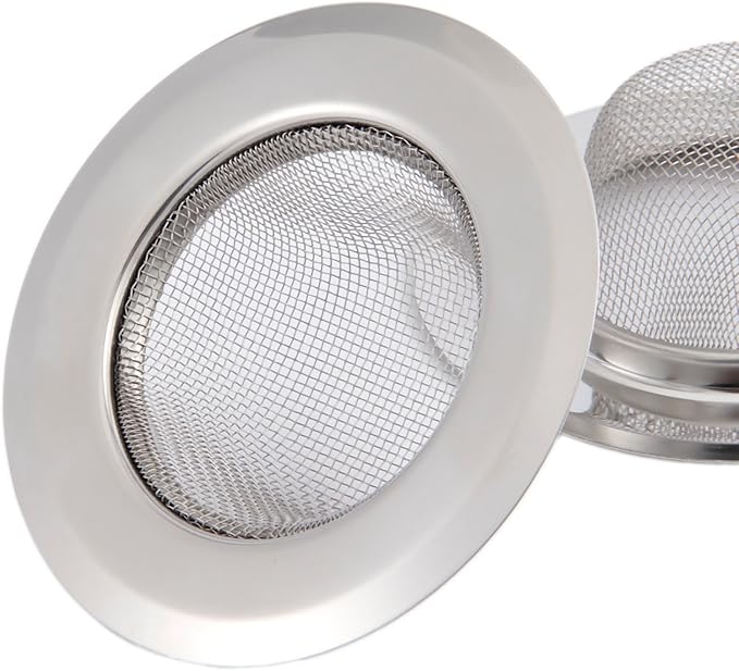 Mtsooning 2PCS Kitchen Sink Strainer, 3.5" Diameter Stainless Steel Drain Cover