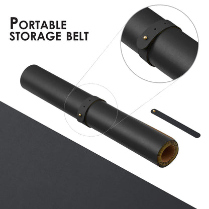 Cork Desk Mat - Dual-Sided Desk Pad for Office and Home - Desk Organization and Accessories - Ideal for Large Mouse Pad and Desk Mats on Top of Desks(Black,90cmx 43cm)