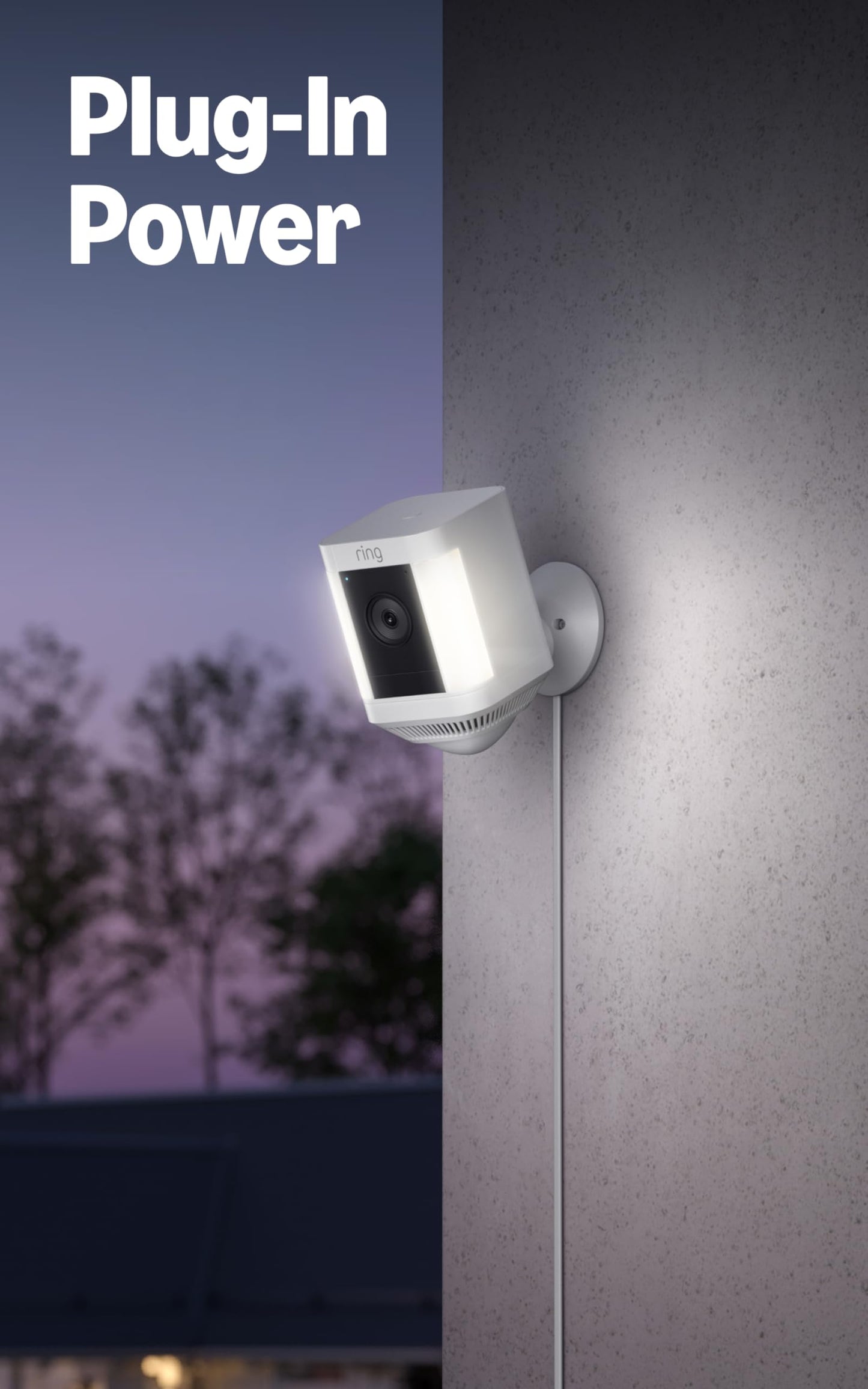 Ring Spotlight Cam Plus, Battery, Home or business security with HD video, Two-Way Talk, Color Night Vision, and Security Siren, 3-pack, Black