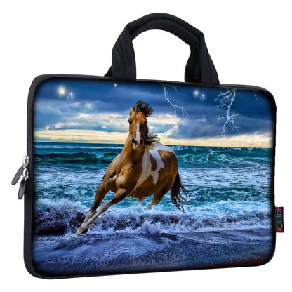 iColor 11 11.6 12 12.1 12.5 inch Laptop Carrying Bag Chromebook Case Notebook Ultrabook Bag Tablet Travel Cover Neoprene Sleeve for Apple MacBook Air Samsung Google Acer HP DELL Lenovo Asus Horse