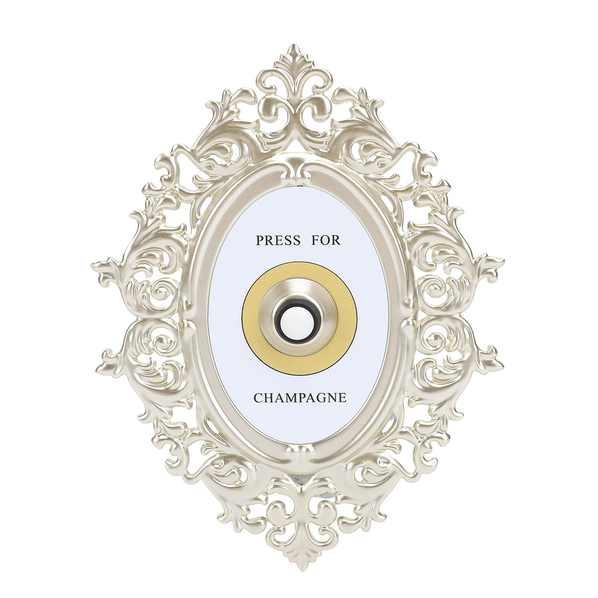 Retro Champagne Button, Metal Decorative Press Champagne Door Rings Bell for Home Restaurants Bedrooms Celebrations