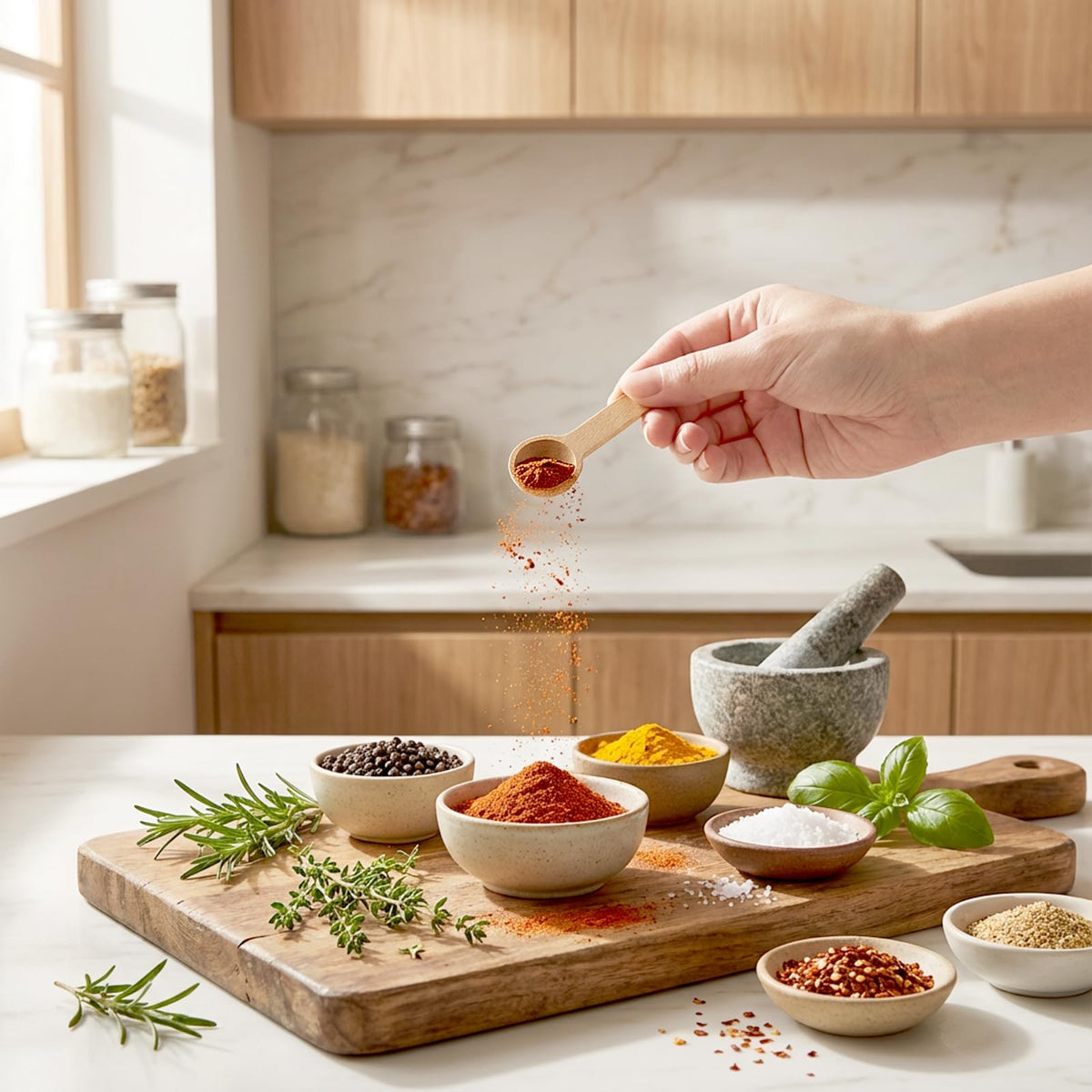 Tebery 60PCS Mini Wooden Spoons Small Bath Salt Spoon Candy Spoon Baby Spoon for Spice Jars Seasoning Honey Coffee